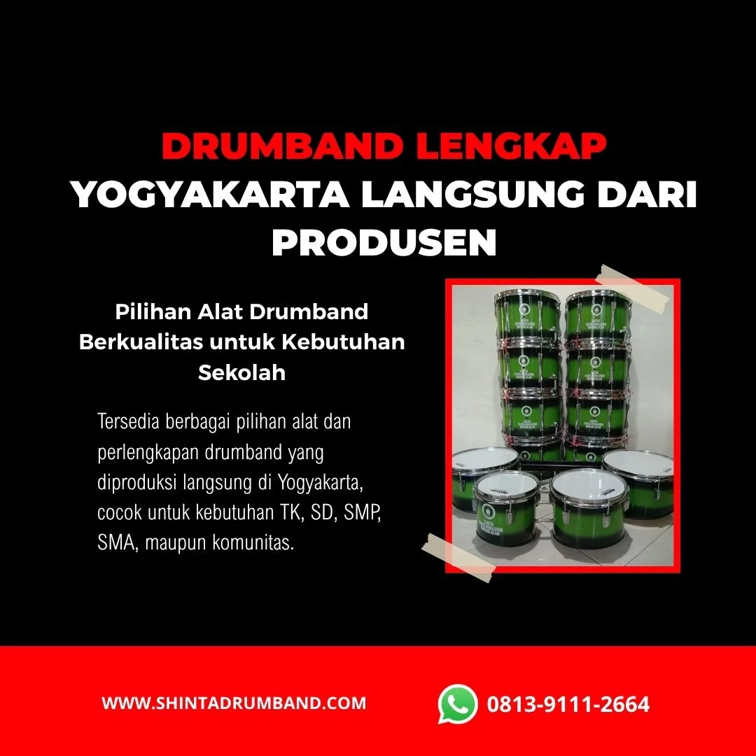 Jual drumband lengkap untuk kebutuhan sekolah TK SD SMP dan SMA