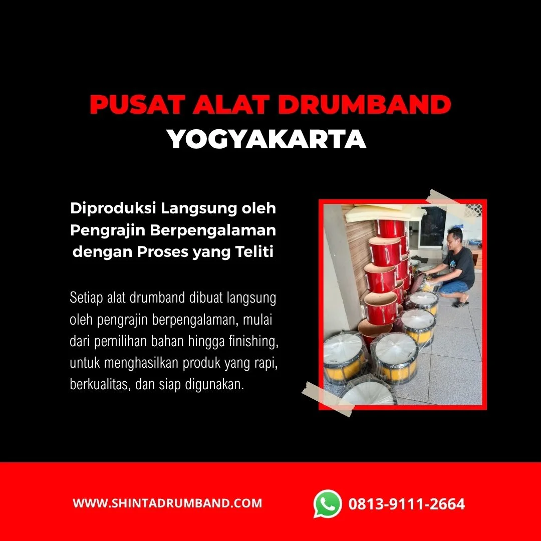 Pusat alat drumband Yogyakarta menyediakan berbagai perlengkapan drumband dan marchingband