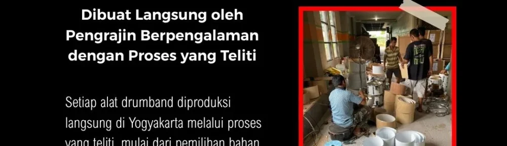Produsen alat drumband Yogyakarta memproduksi perlengkapan untuk sekolah
